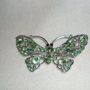 Butterfly Rhinestone Brooch Pin
